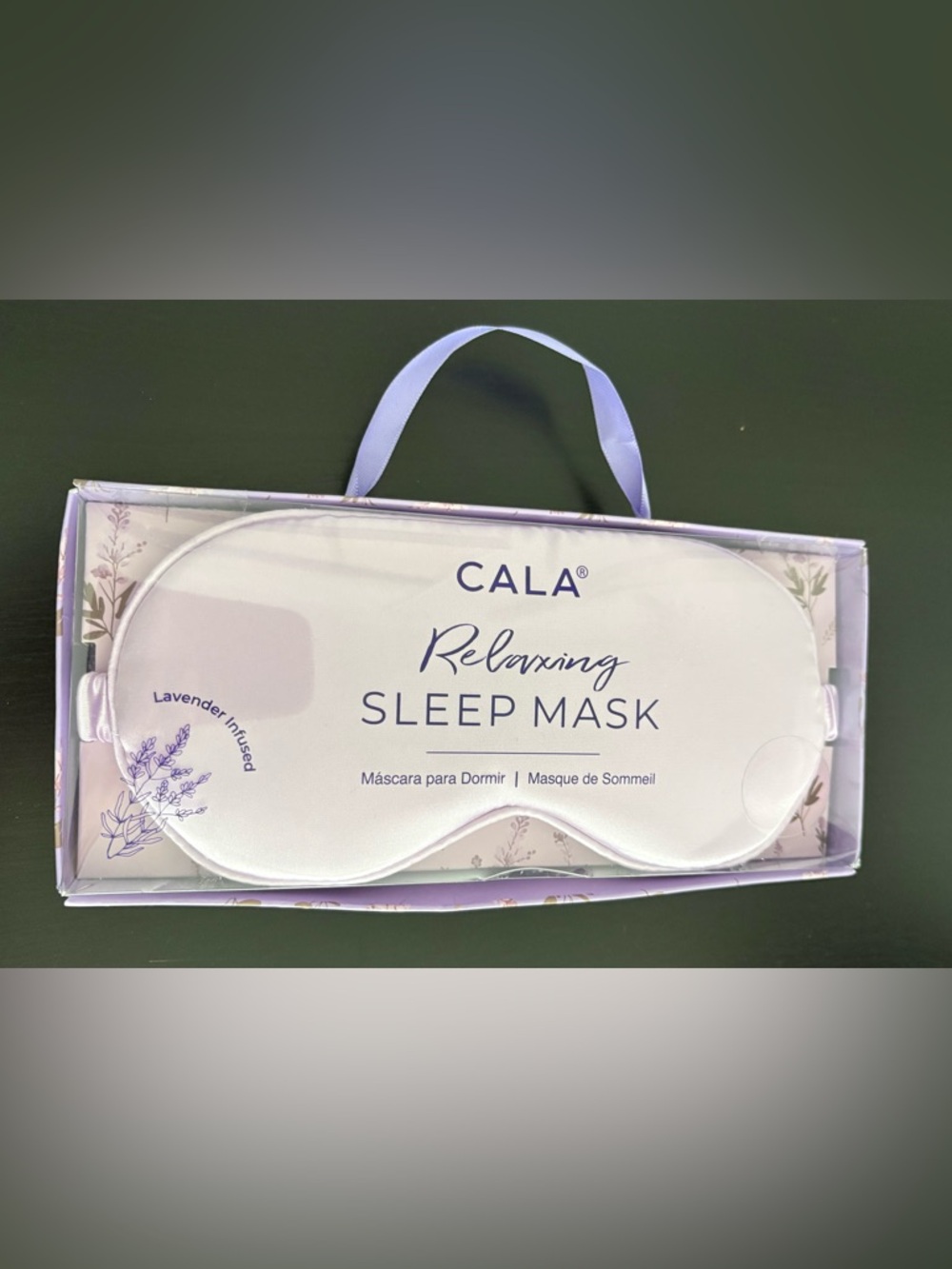 CALA Relaxing Lavender-Infused White Sleep Mask